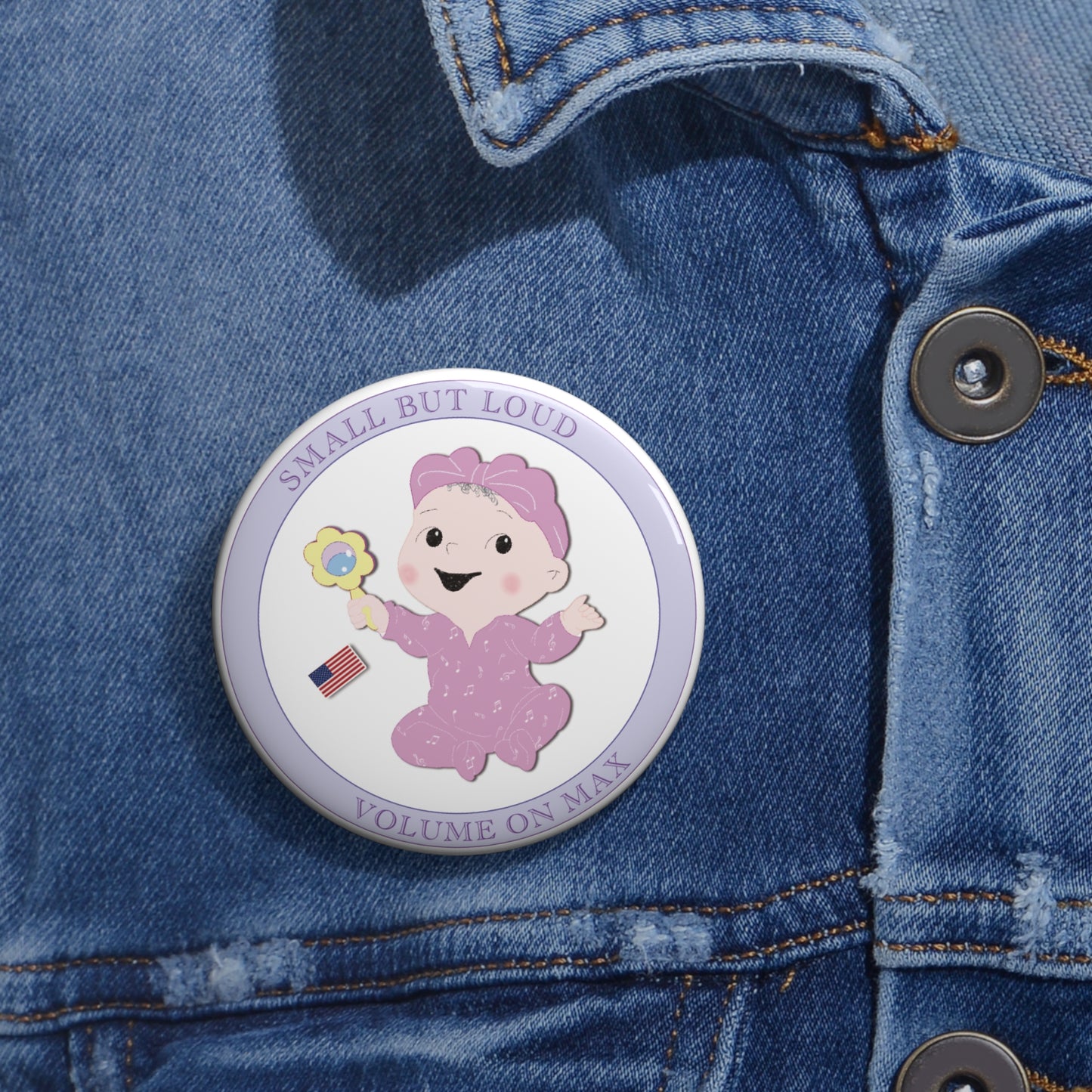 Funny Baby Pin Button – Singer Baby (Girl)