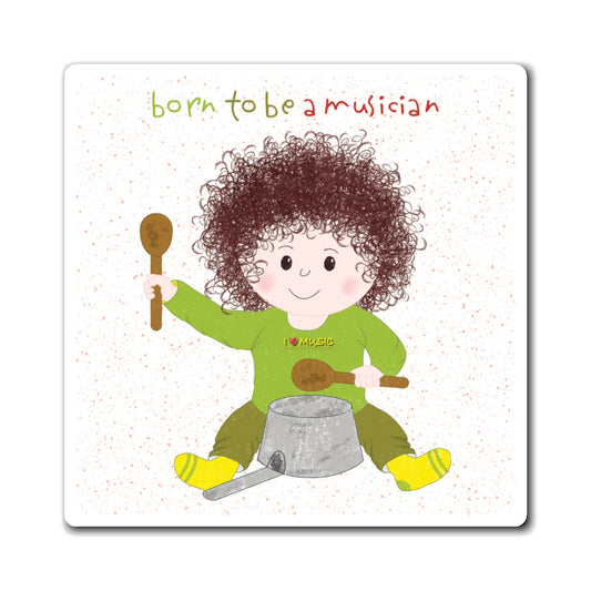 Funny Baby Musician Magnet – Born to Be a Rockstar | Musical Kitchen Decor Gift for New Parents & Grandparents