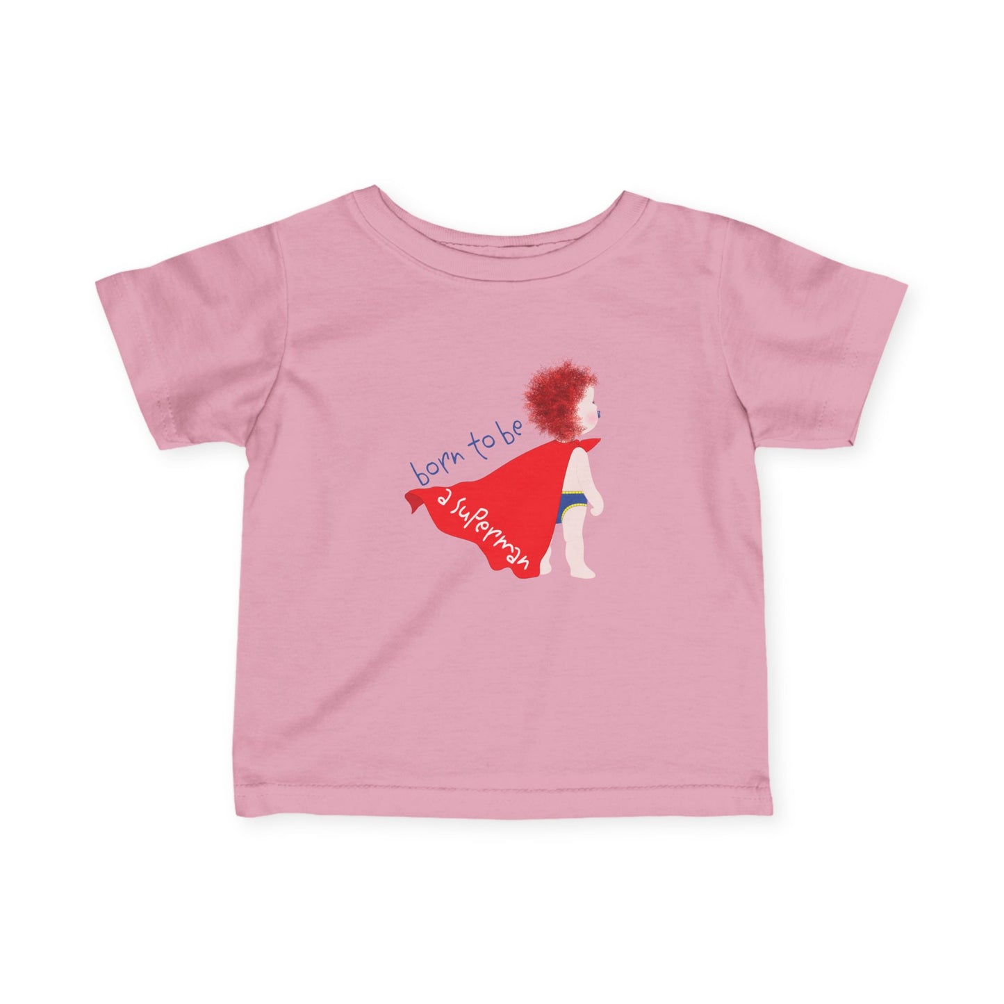 Funny Baby Shower Gift – Infant Outfit, Redhead Superman Baby Tee USA