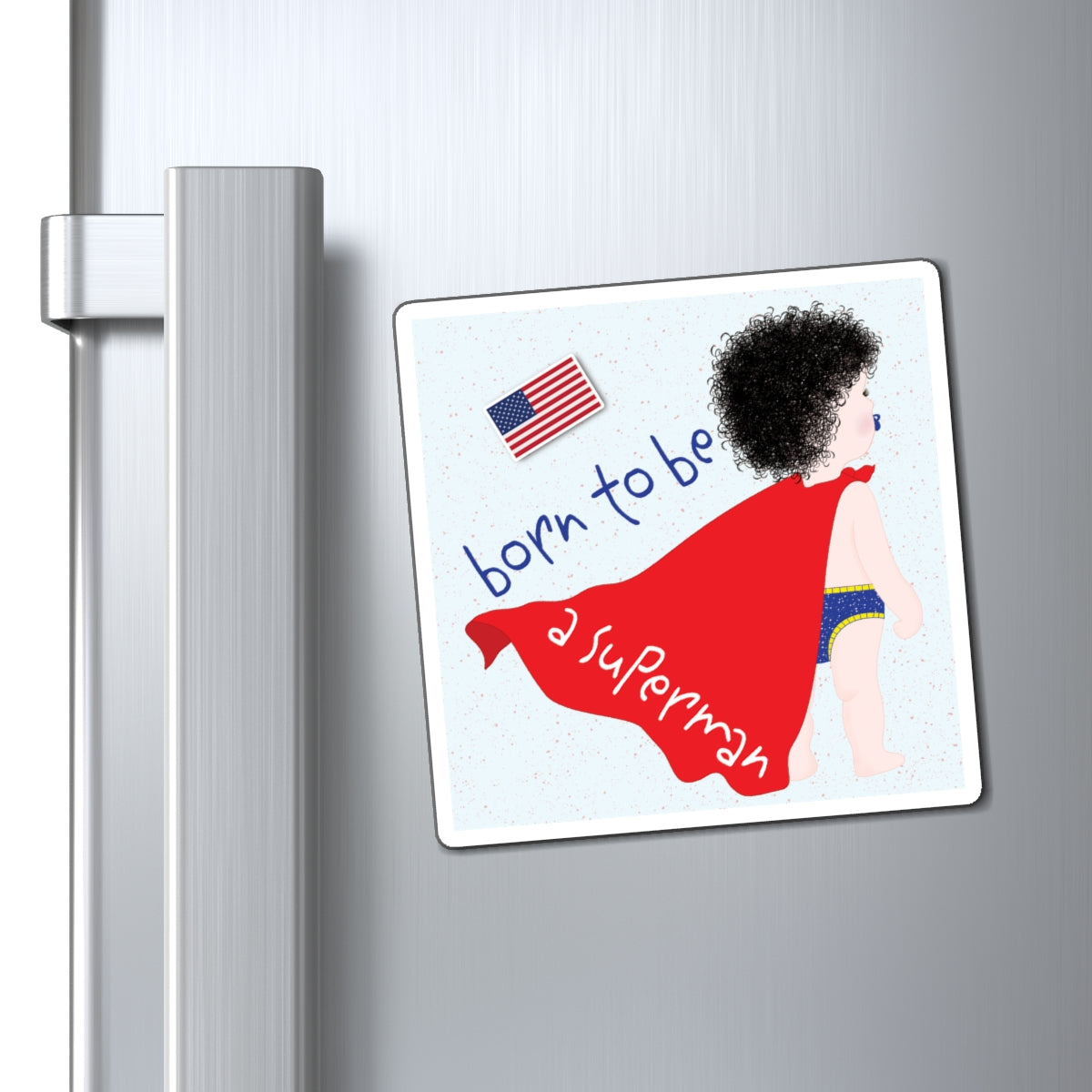 Fridge Superman Baby Fridge Magnet (Dark-Haired) | Kitchen Decor USA