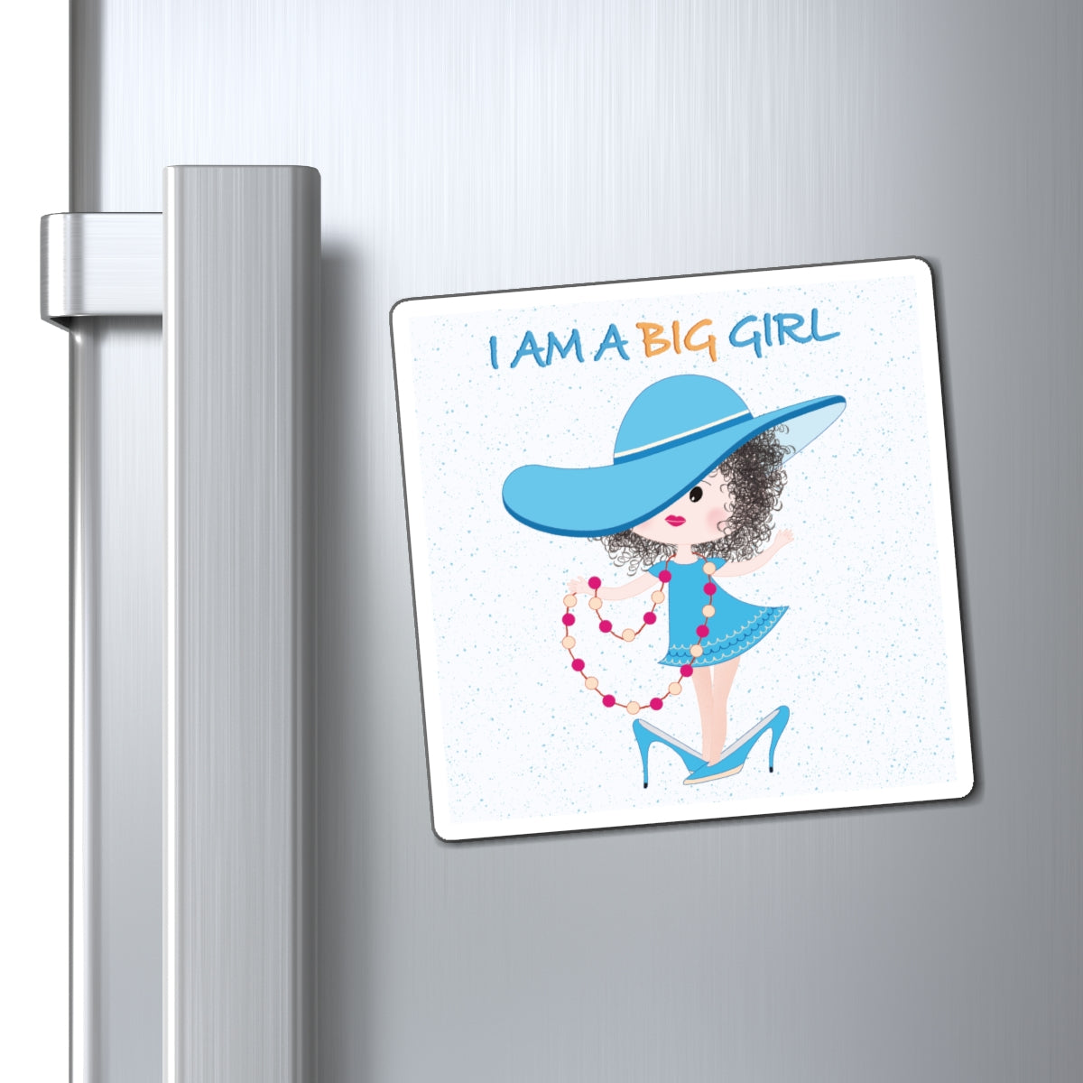 Funny Baby Fridge Magnet – Big Girl Baby (Dark-Haired ) | Kitchen Decor USA