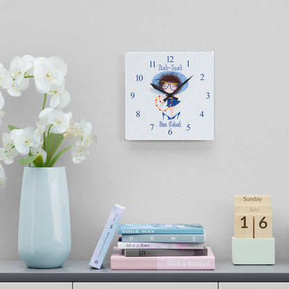 Cute Acrylic Wall Clock - Tick-Tock, Diva O'Clock! | Birthday Gift for Girls USA