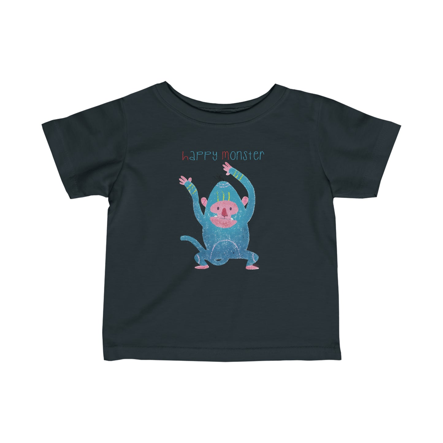 Infant Fine Jersey Tee - HAPPY BLUE MONSTER