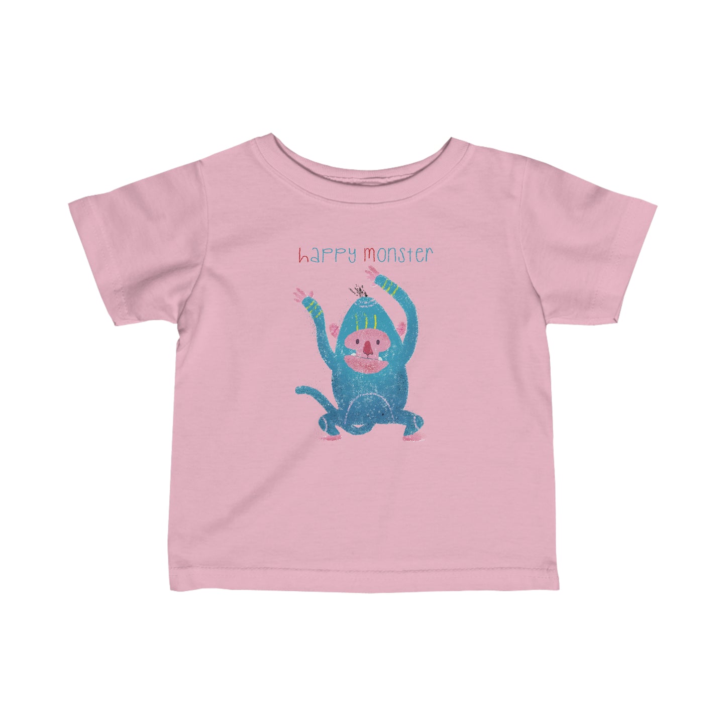 Infant Fine Jersey Tee - HAPPY BLUE MONSTER