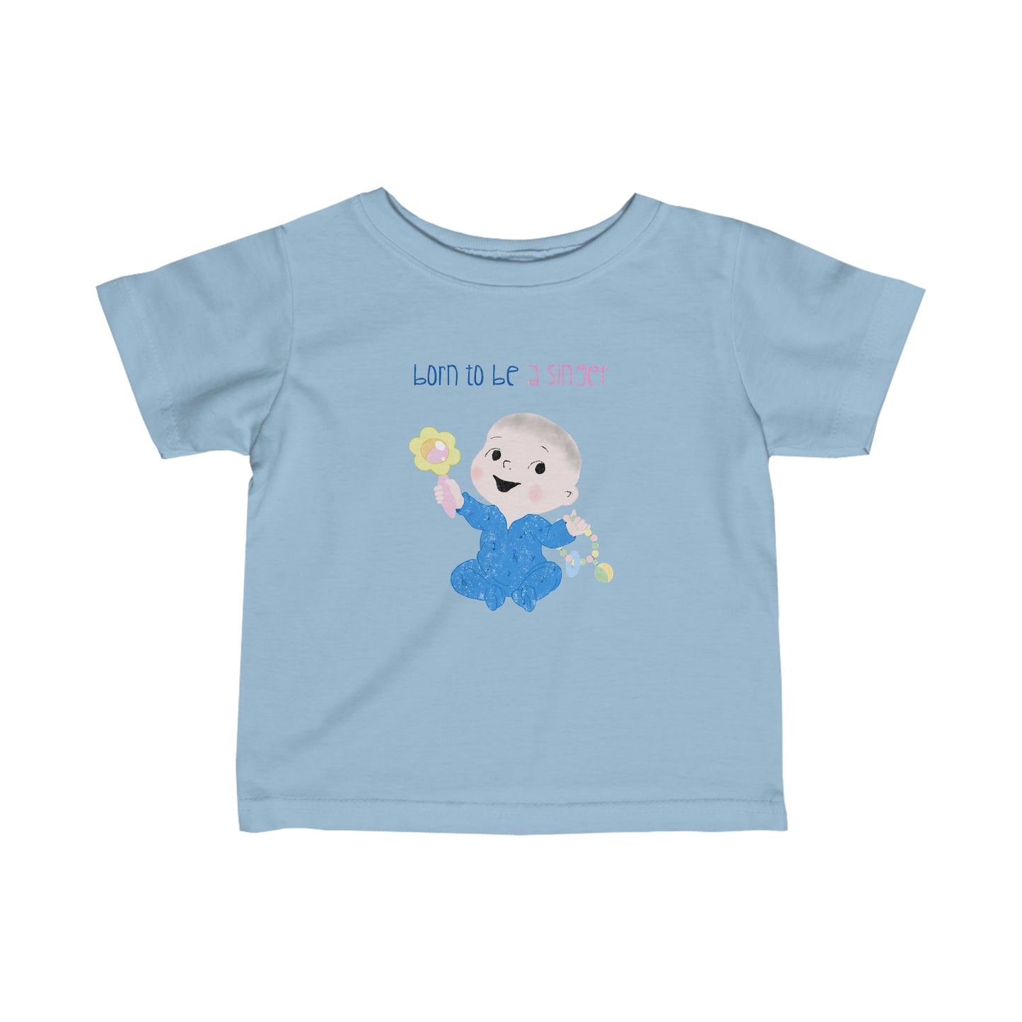 Infant Fine Jersey Tee - BORN TO BE A SINGER (BOY)