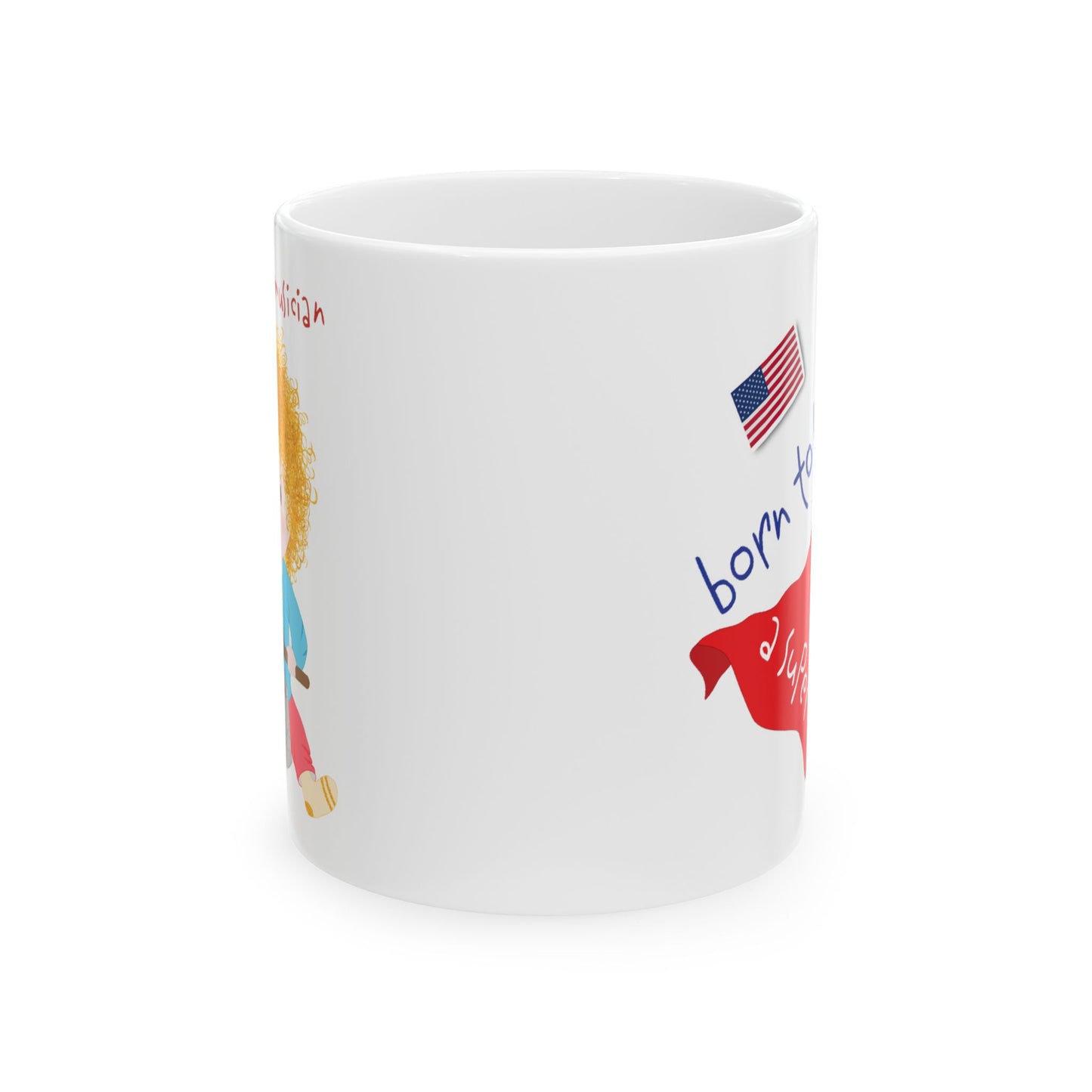 Funny Superman Baby Coffee Mug (Blonde) - 11oz & 15oz