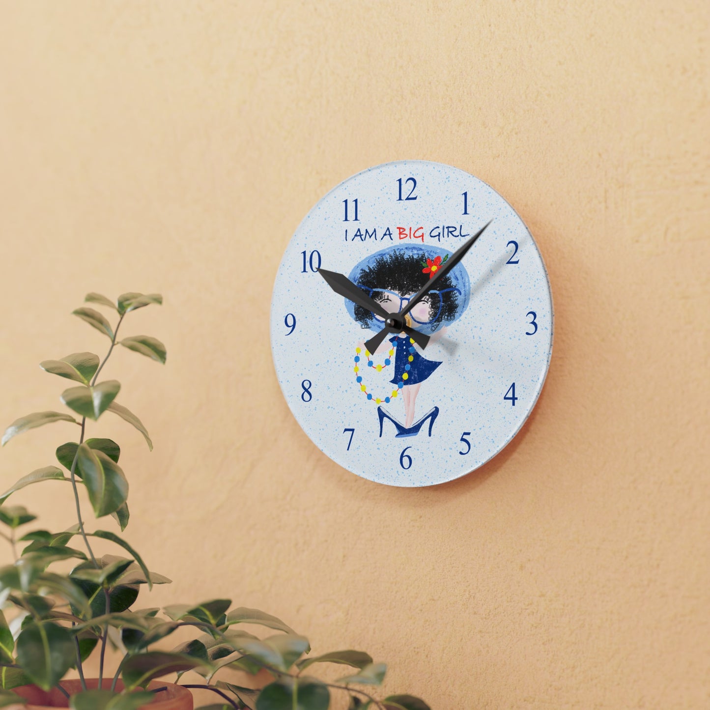 Acrylic Wall Clock - Tick-Tock, Diva O'Clock!