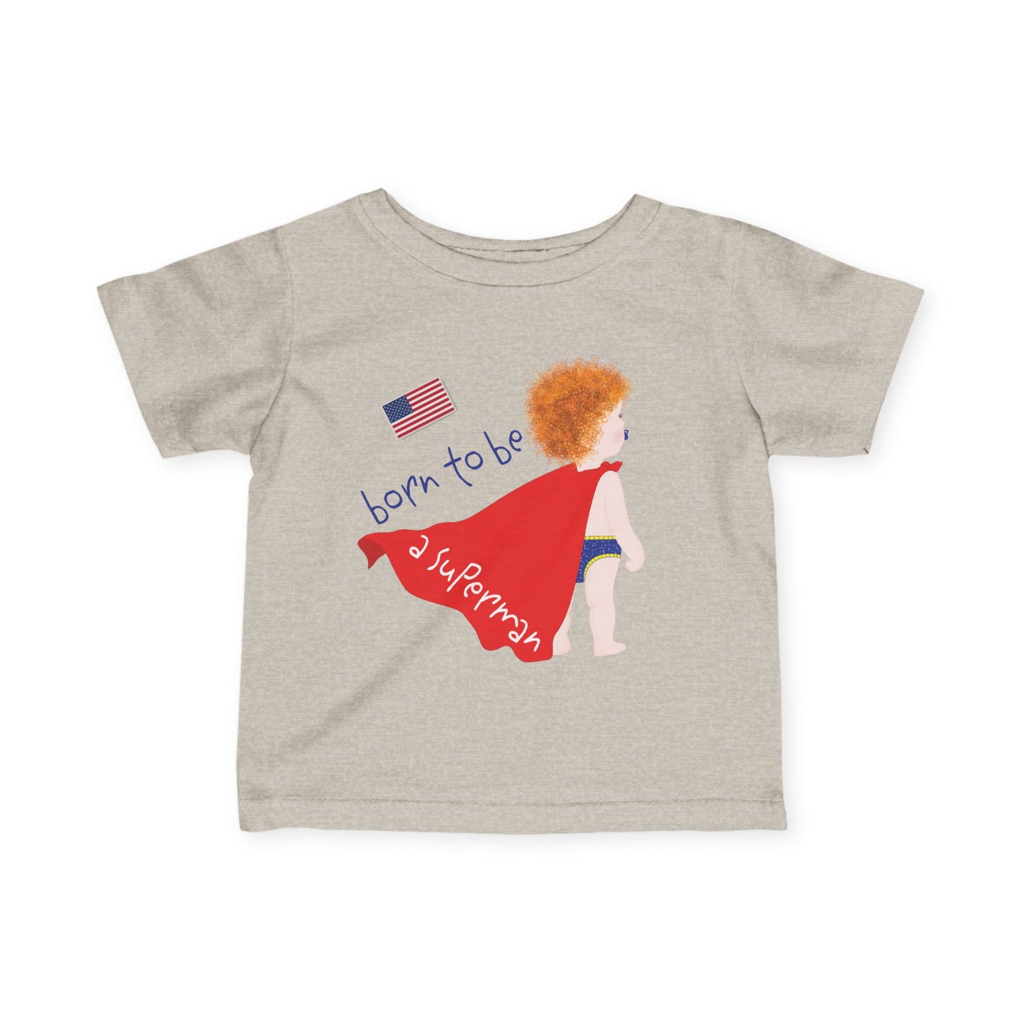Funny Superman Baby Tee (Blonde)