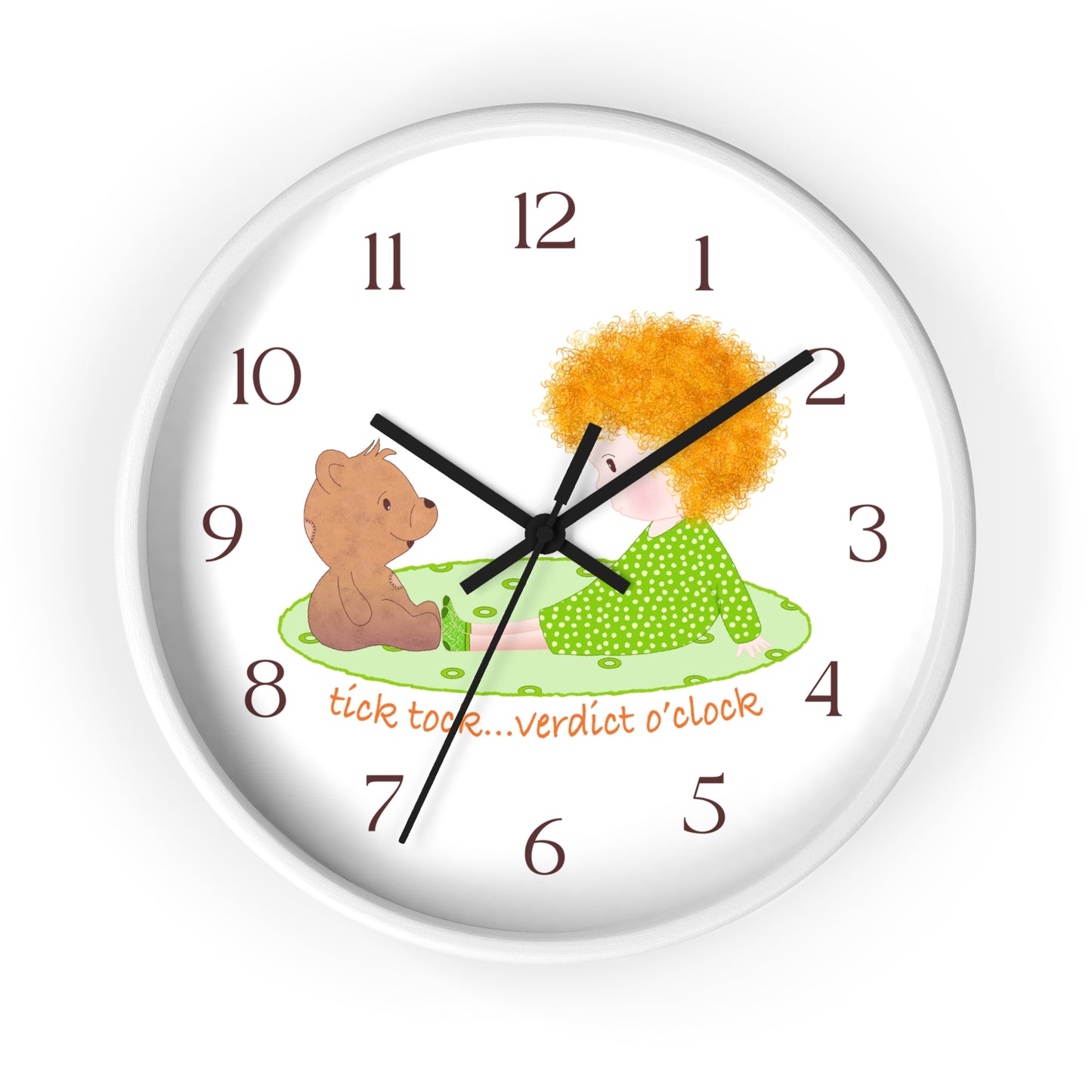 Funny Baby Wooden Wall Clock – Mine Are Bigger (Blonde)