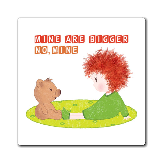 One of a Kind Fridge Magnet - Size Matters... in Cuteness