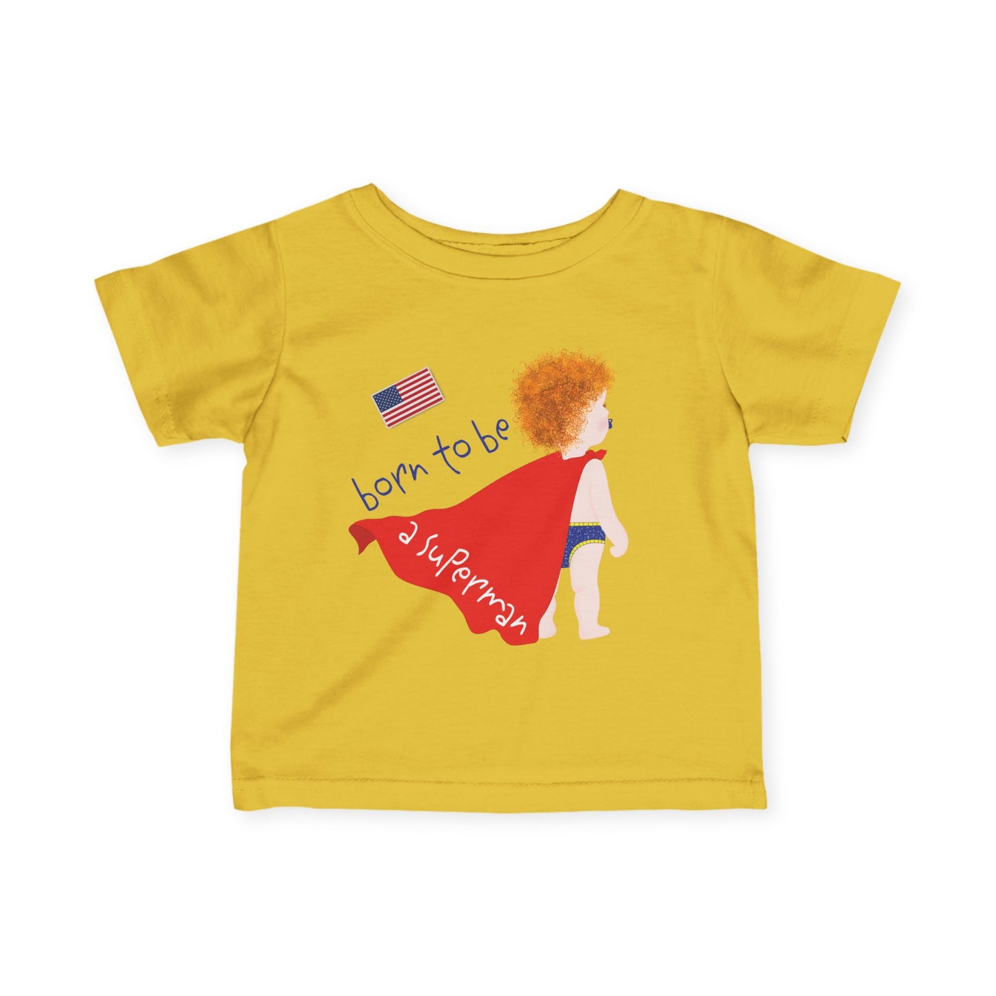 Funny Superman Baby Tee (Blonde)