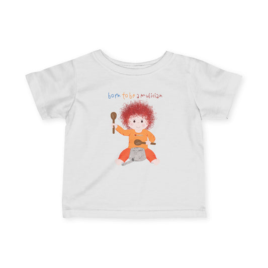 Funny Musician Baby Tee (Redhead)