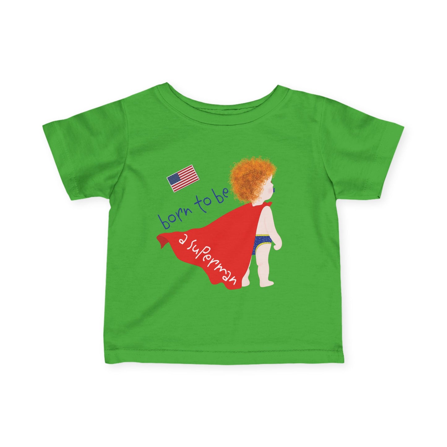 Funny Superman Baby Tee (Blonde)