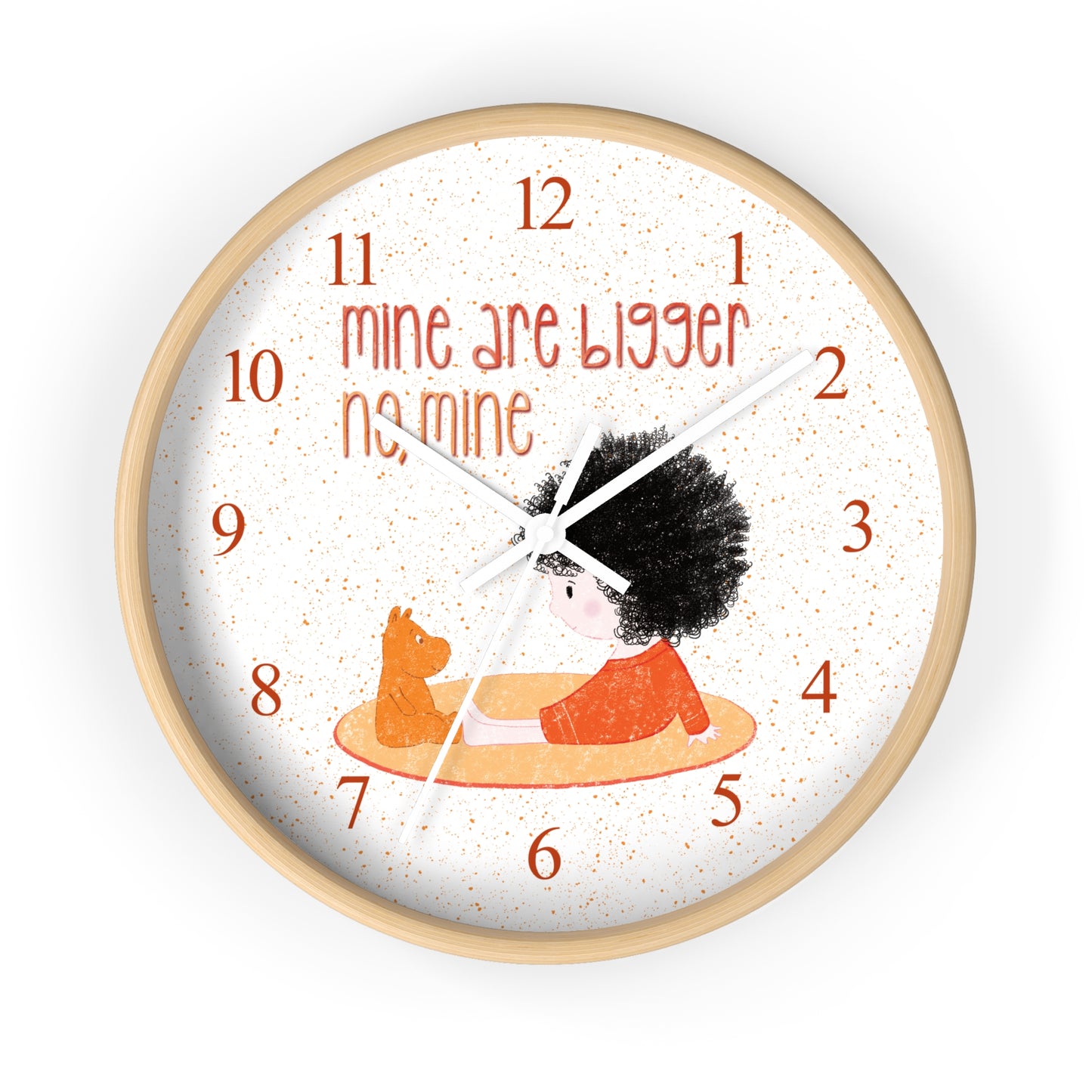 Playful Wall Clock - Time to Decide: Who’s Bigger?