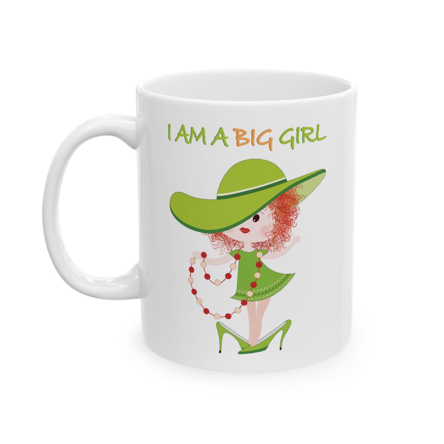 Funny Baby Coffee Mug – Big Girl Baby (Redhead), 11oz & 15oz