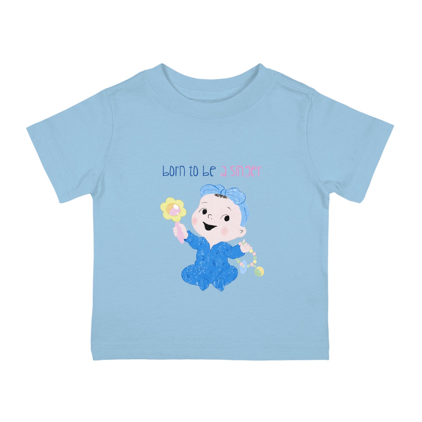 Infant Cotton Jersey Tee - BORN TO BE A SINGER (GIRL)