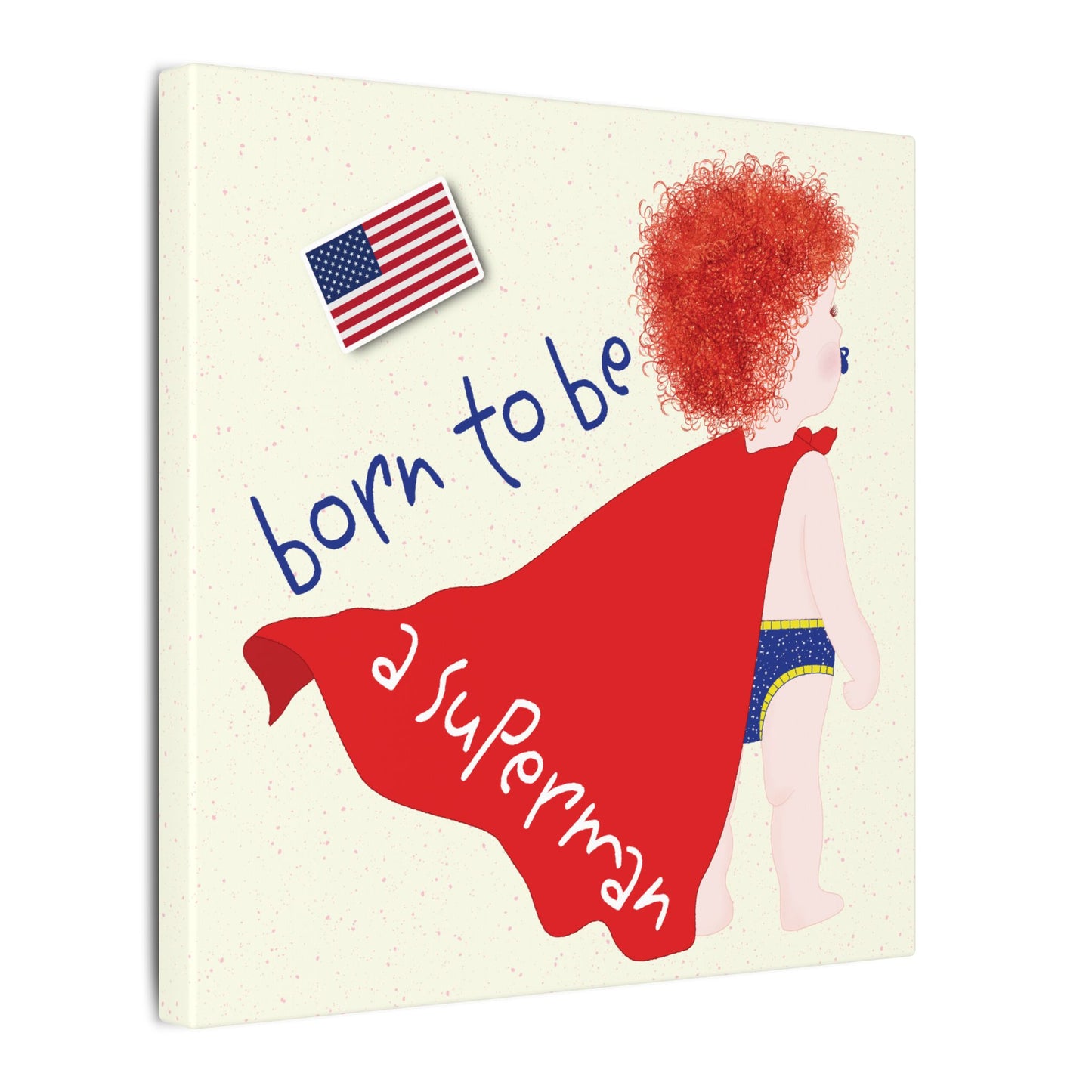 Redhead Superman Baby Canvas | Funny Baby Room Decor USA