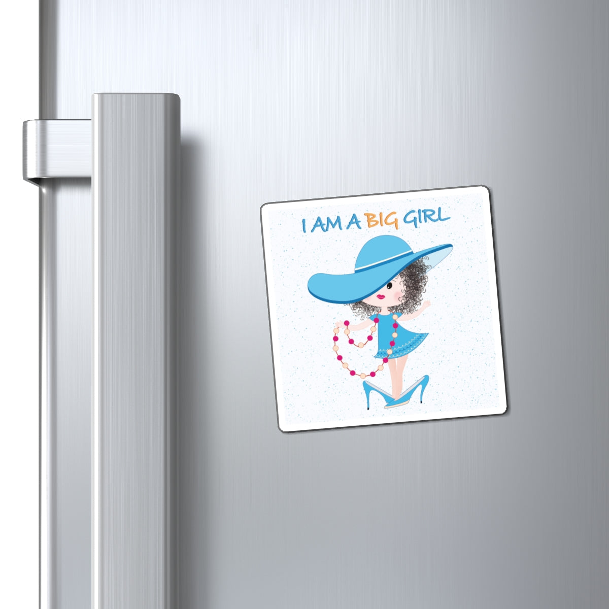 Funny Baby Fridge Magnet – Big Girl Baby (Dark-Haired ) | Kitchen Decor USA