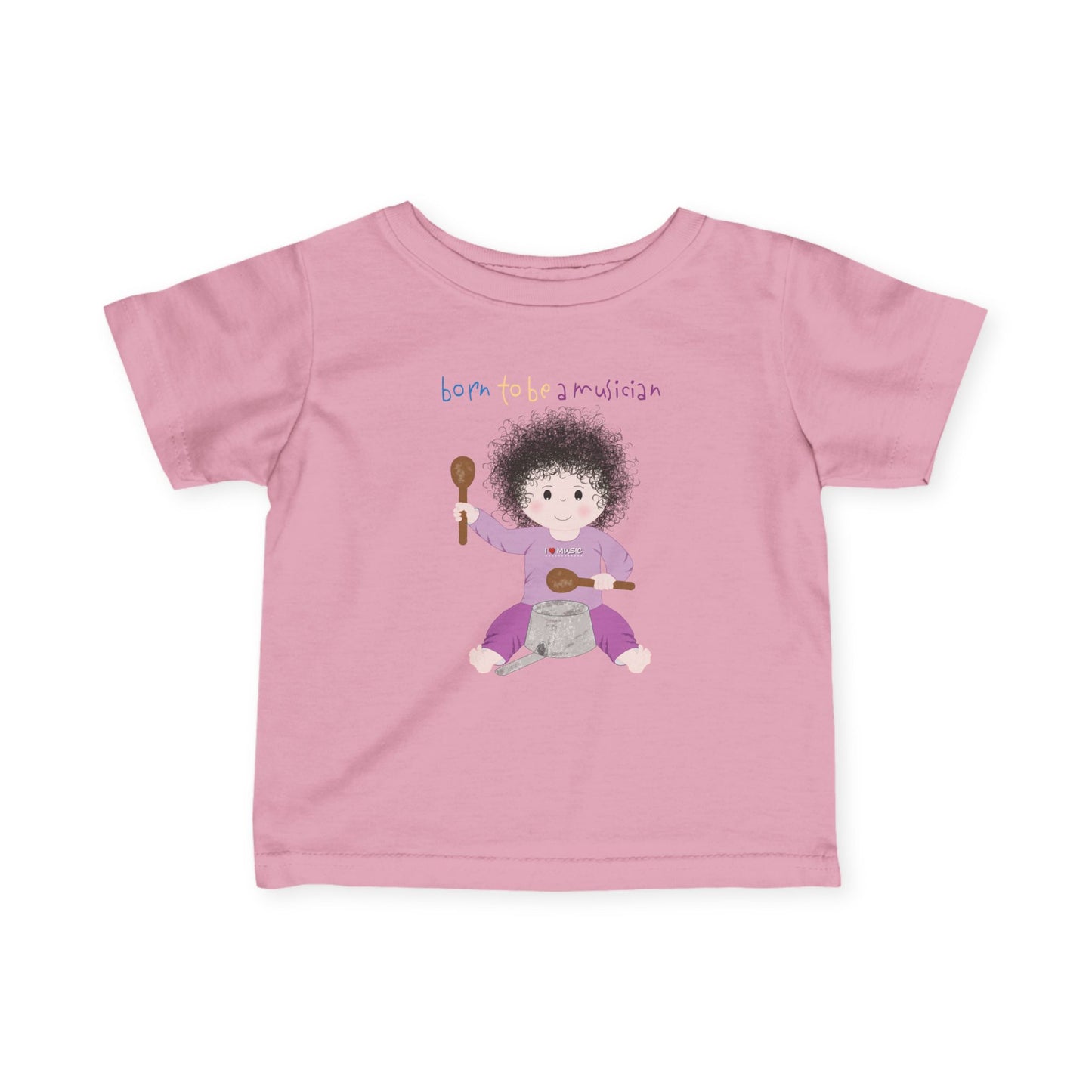 Funny Musician Baby Tee (Dark-Haired)