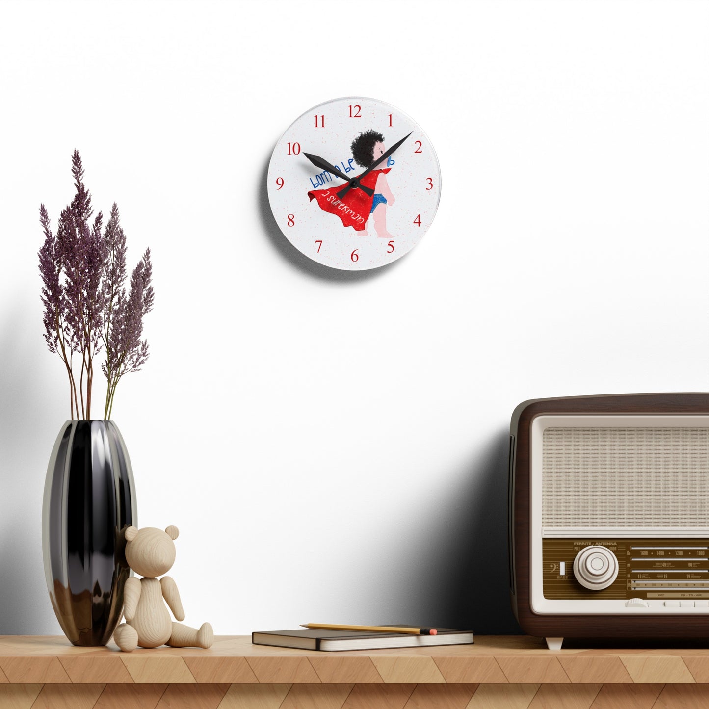 Acrylic Wall Clock - Tick-Tock, Hero O'Clock!