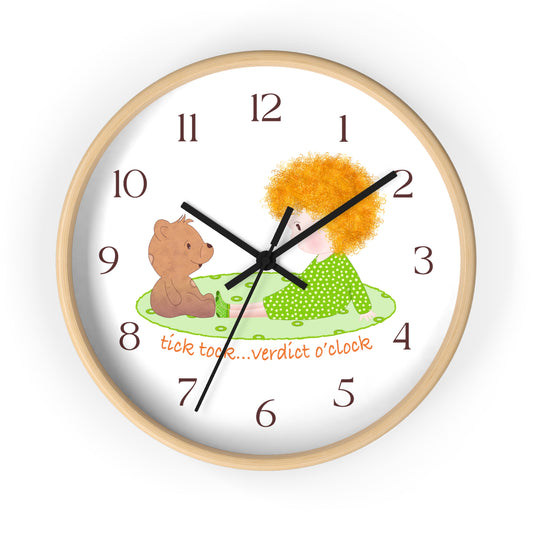 Funny Baby Wooden Wall Clock – Mine Are Bigger (Blonde)
