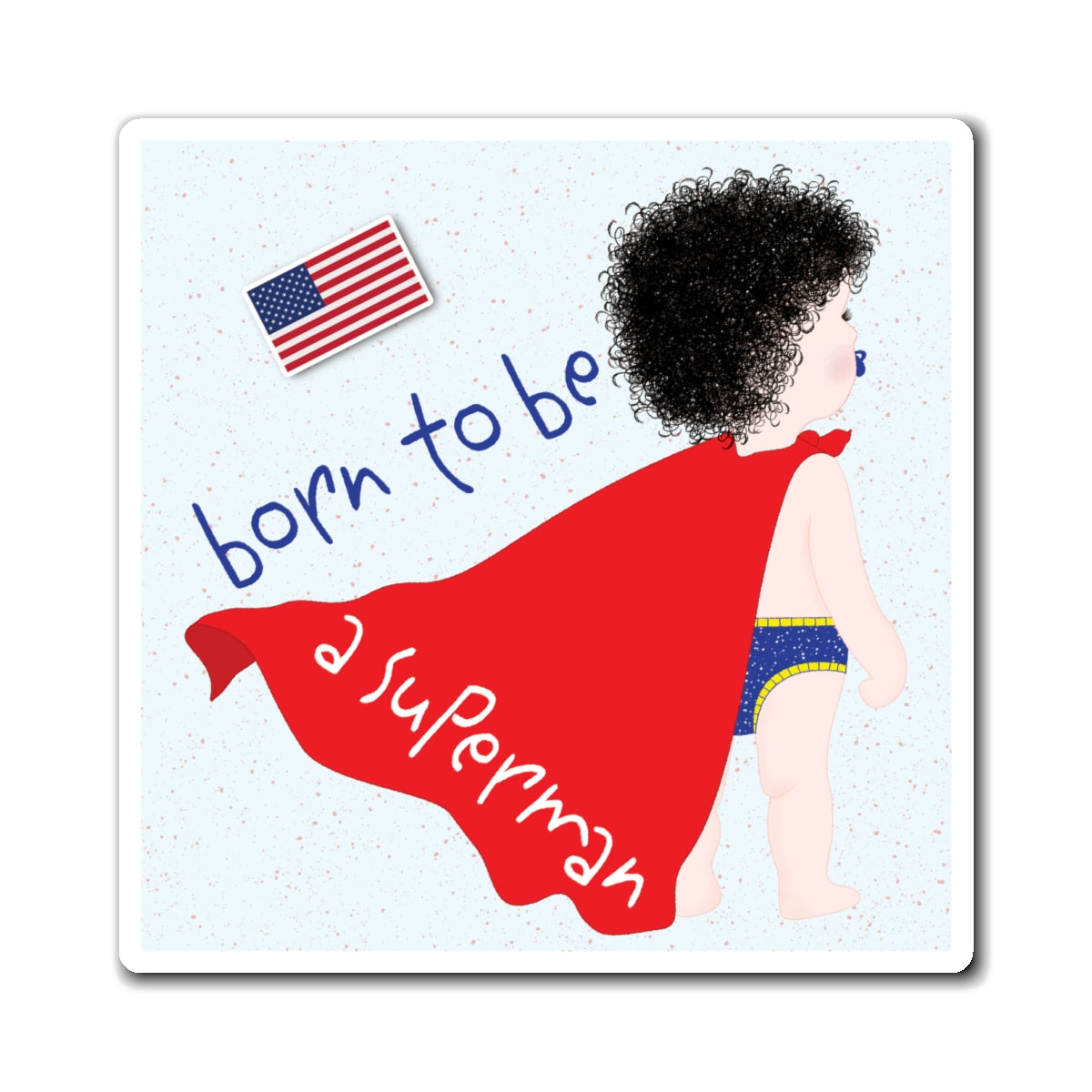 Fridge Superman Baby Fridge Magnet (Dark-Haired) | Kitchen Decor USA