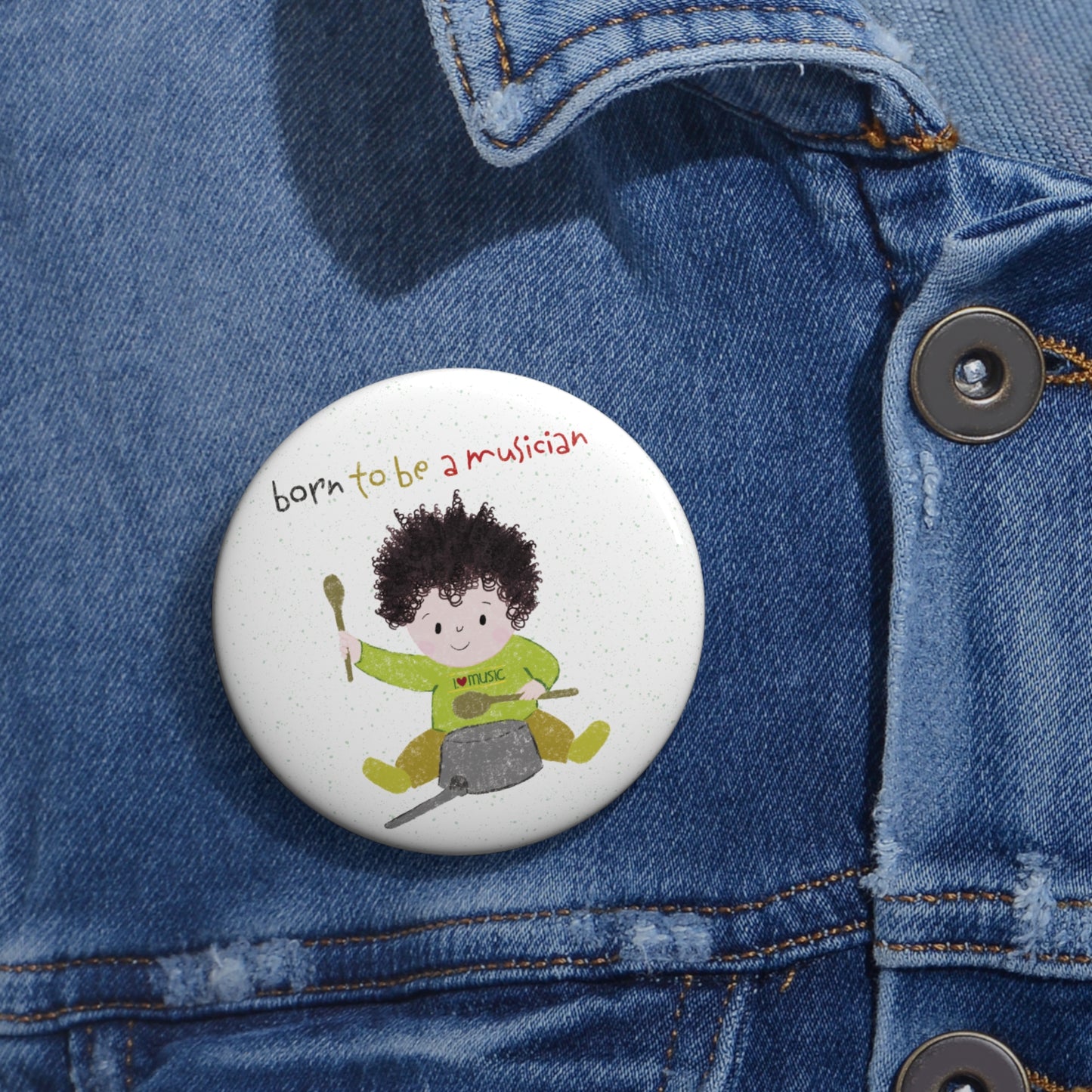 Pin Button - Musical Genius in Diapers!