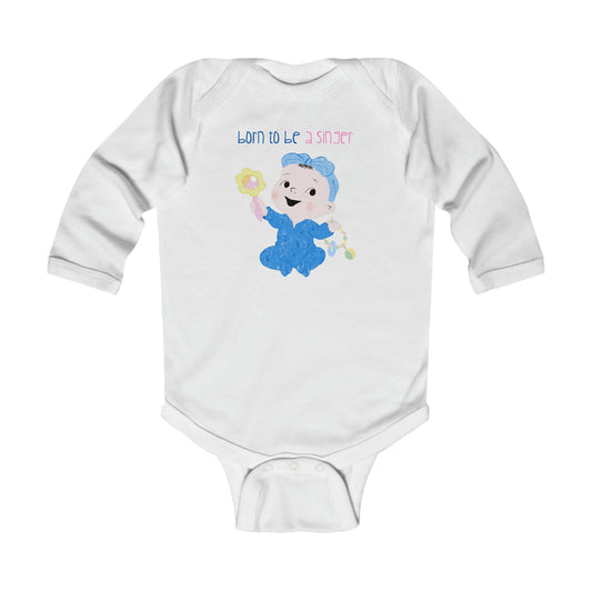 BORN TO BE A SINGER (GIRL) - Infant Long Sleeve Bodysuit