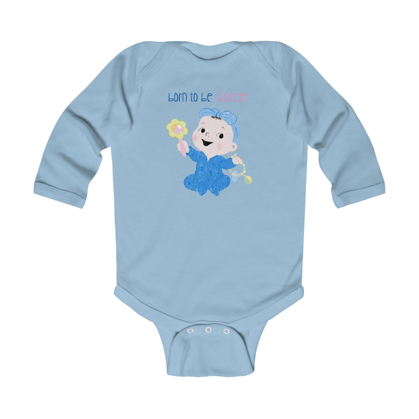 BORN TO BE A SINGER (GIRL) - Infant Long Sleeve Bodysuit