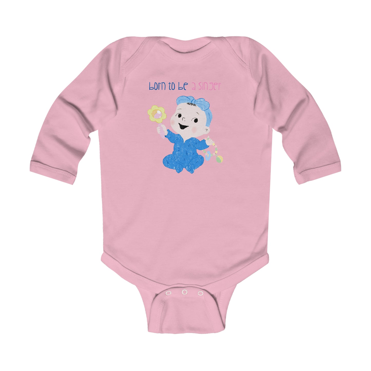 BORN TO BE A SINGER (GIRL) - Infant Long Sleeve Bodysuit