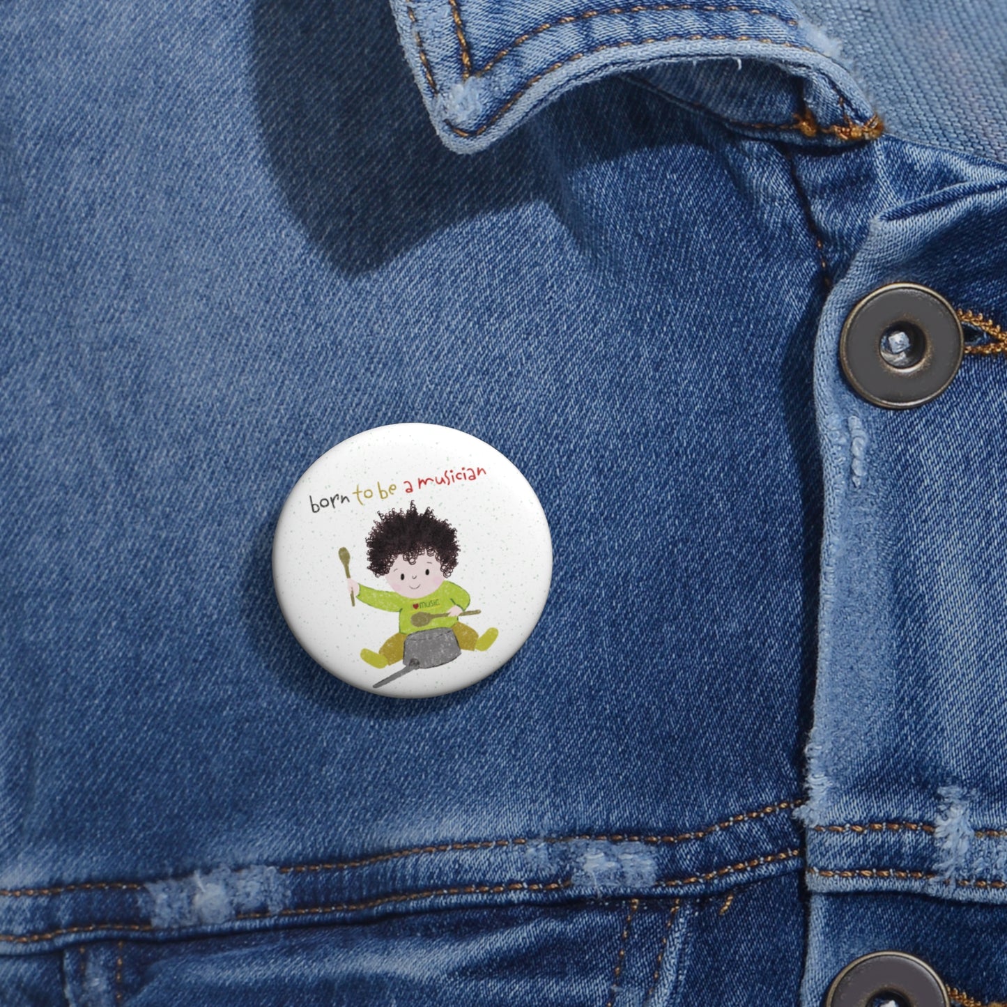 Pin Button - Musical Genius in Diapers!