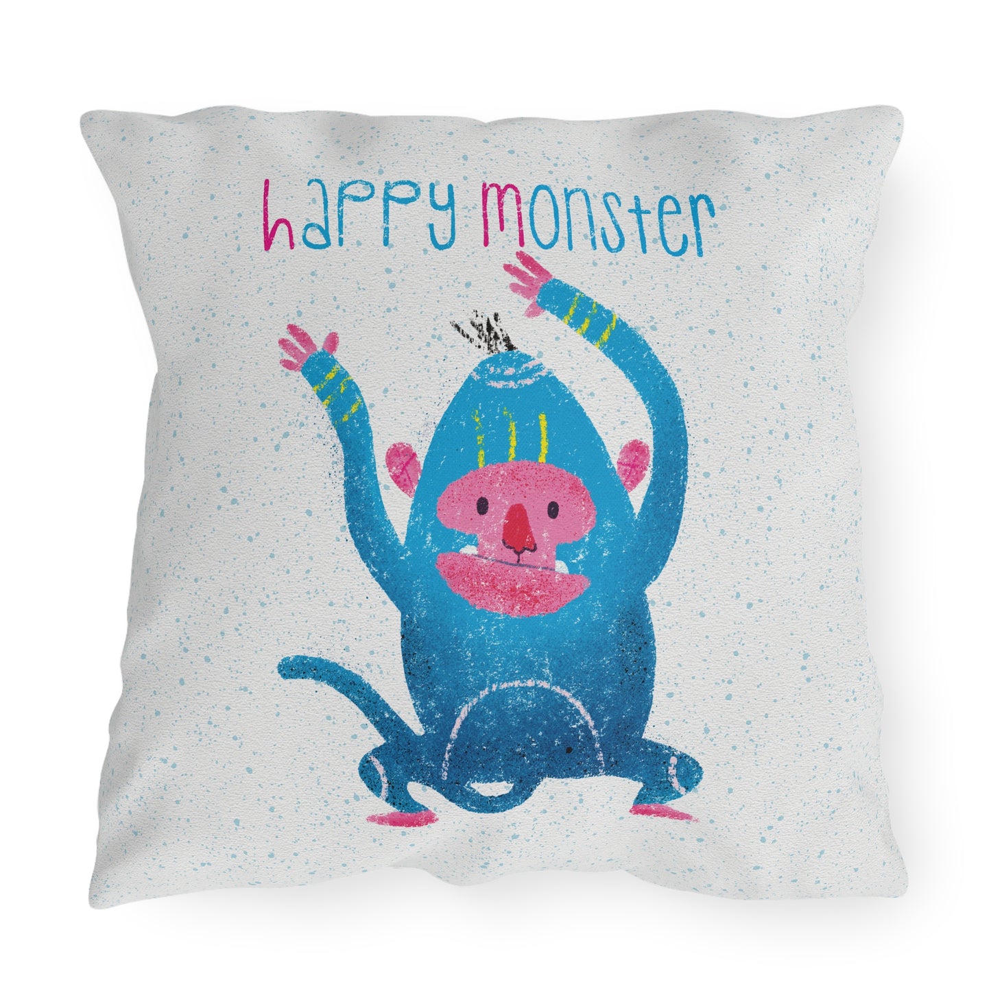 Double-Sided Outdoor Pillow - Happy Monsters, Happier Days!