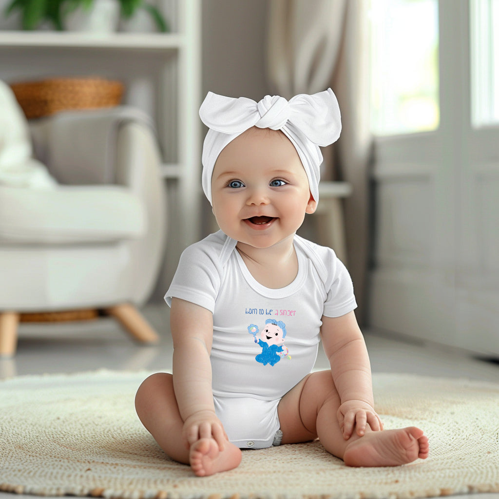 Infant Cotton Jersey Tee - BORN TO BE A SINGER (GIRL)