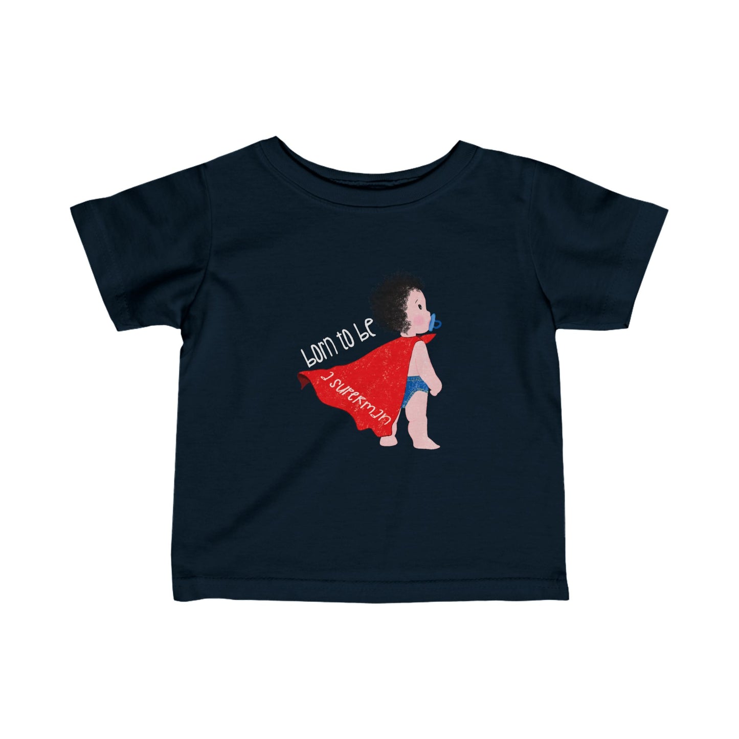 Infant superhero T-shirt – baby graphic tee with cute hero print.