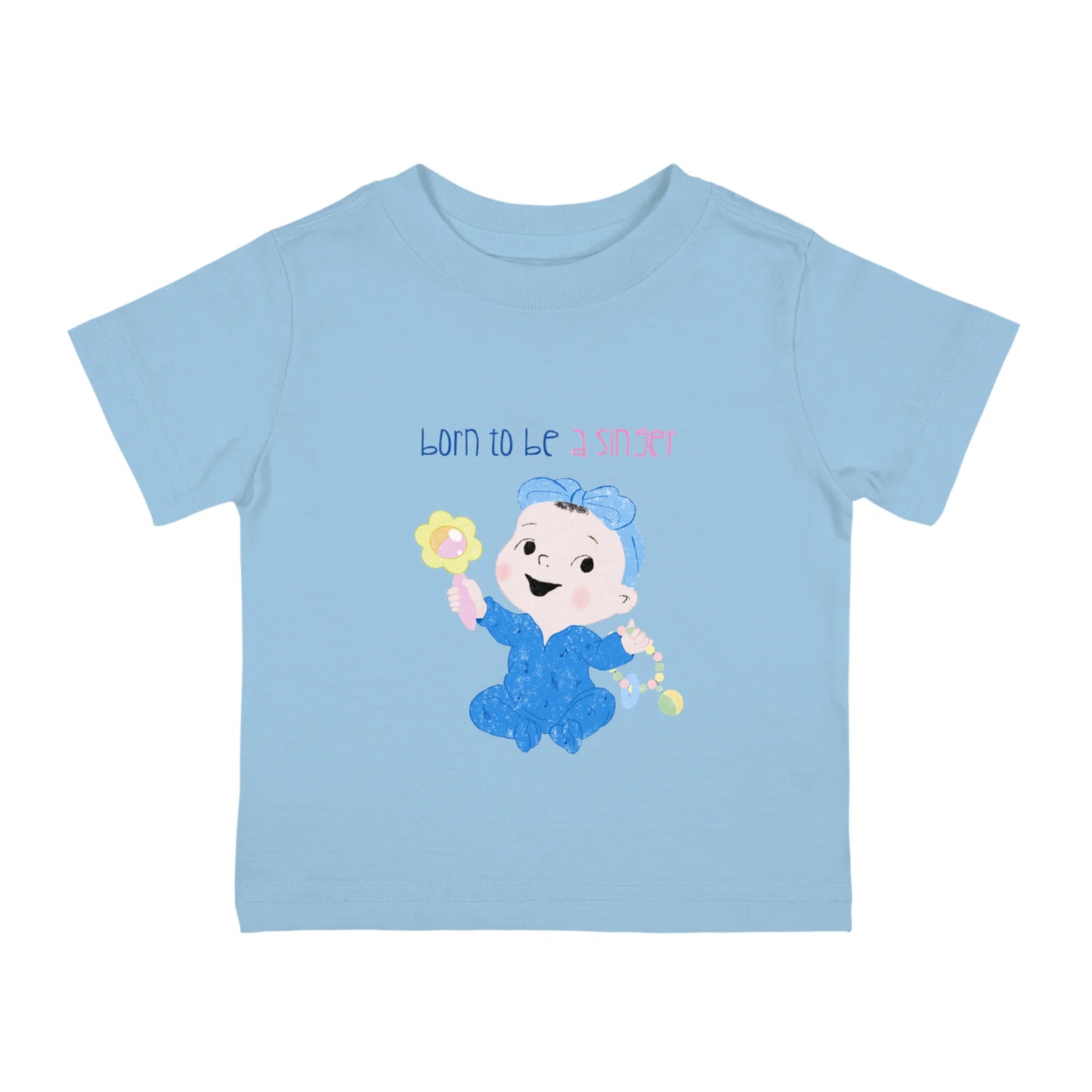 Infant Cotton Jersey Tee - BORN TO BE A SINGER (GIRL)