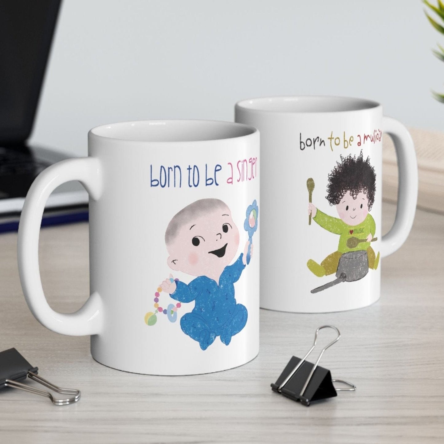 Humorous 11 oz Coffee Mugs, Front and Back Side, kidlic