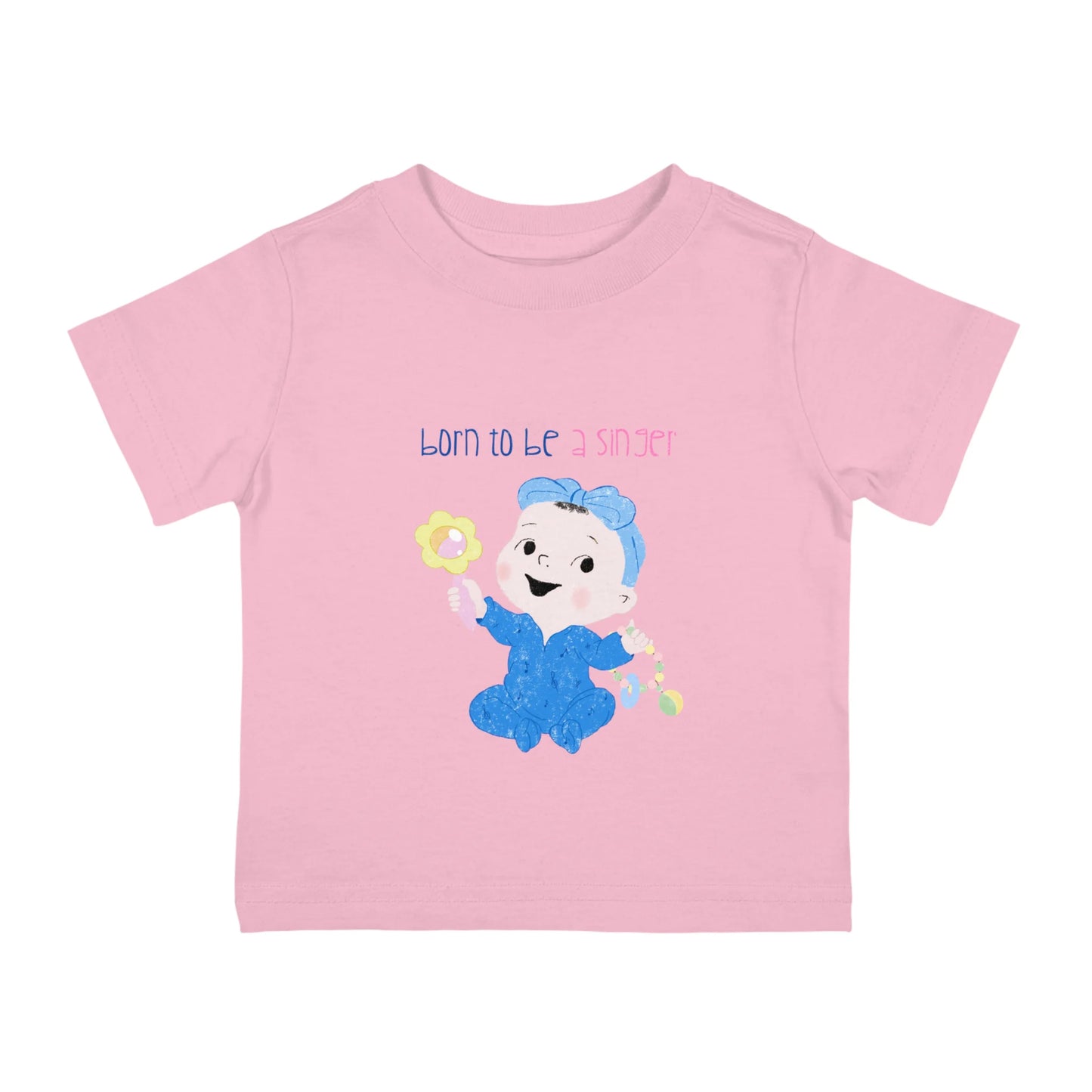 Infant Cotton Jersey Tee - BORN TO BE A SINGER (GIRL)